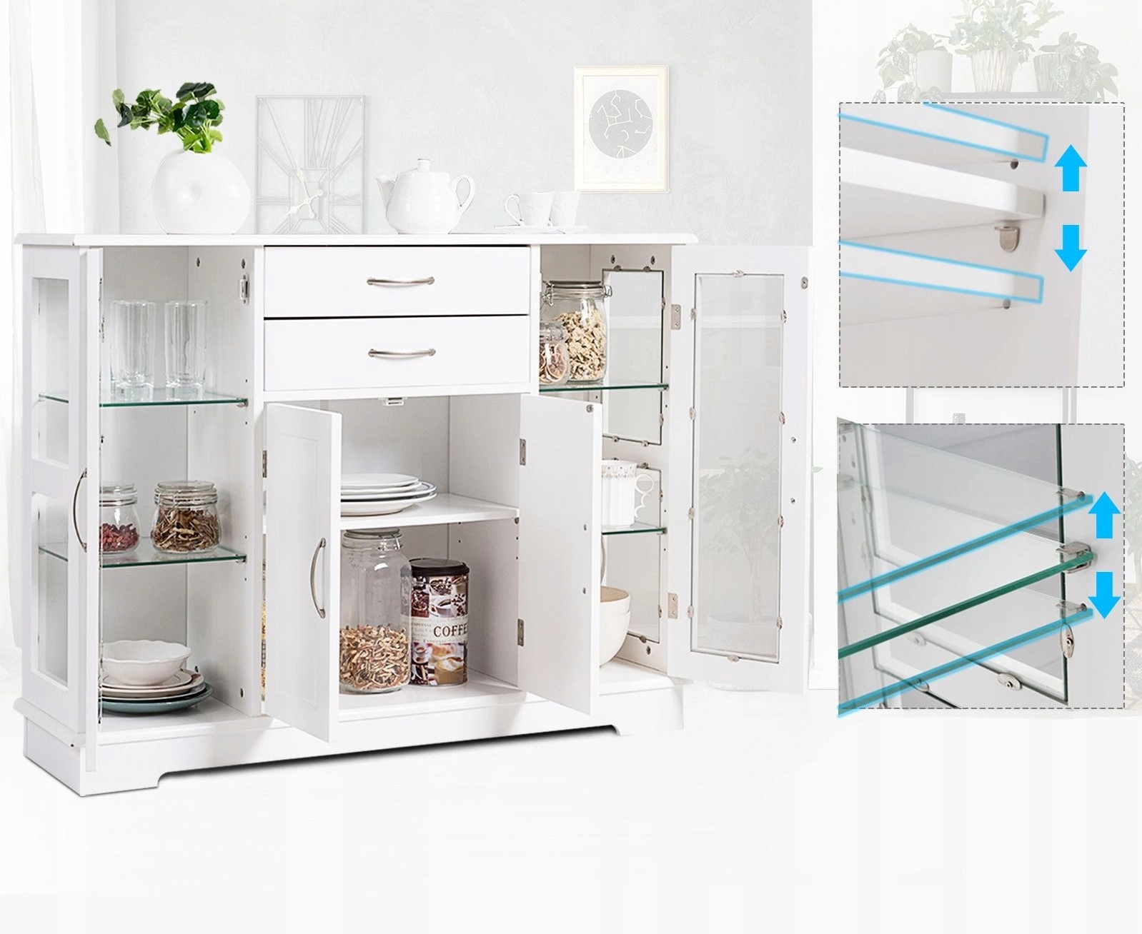 Kredens kuchenny Kredens do салон 107 x 30 x 82 дисплей кабінет тип Cupboard