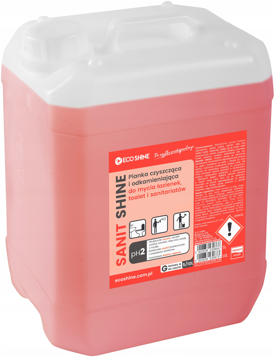 Levně Eco Shine Sanit Shine Čistič koupelny vanových vaniček 5L