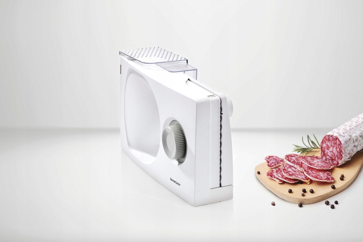 KRAJALNICA ELEKTRYCZNA DO CHLEBA 100W SILVERCREST BIAŁA Kolor dominujący biały