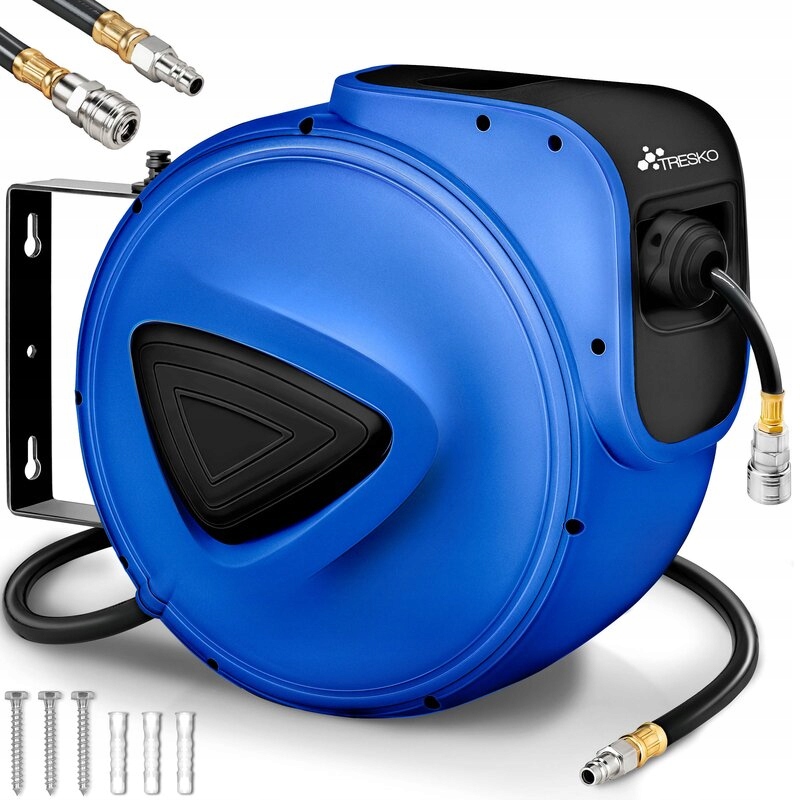 Automatický Navíjač Pneumatickej Hadice 20 M, 1 4 Palca, Nástenný Držiak