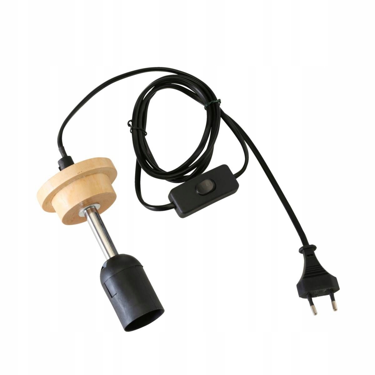 Kabel K Lampě vypínač závit 180 cm Černý