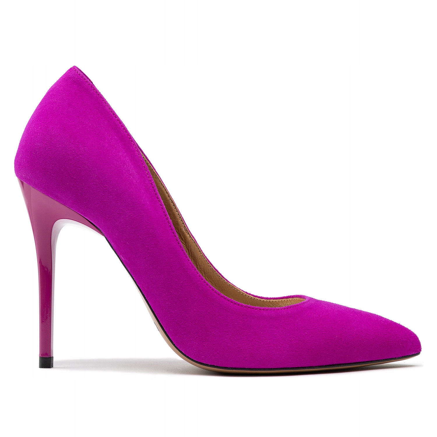 Czółenka R.Polański A-001 - Fuksja Zamsz Marka R.Polański
