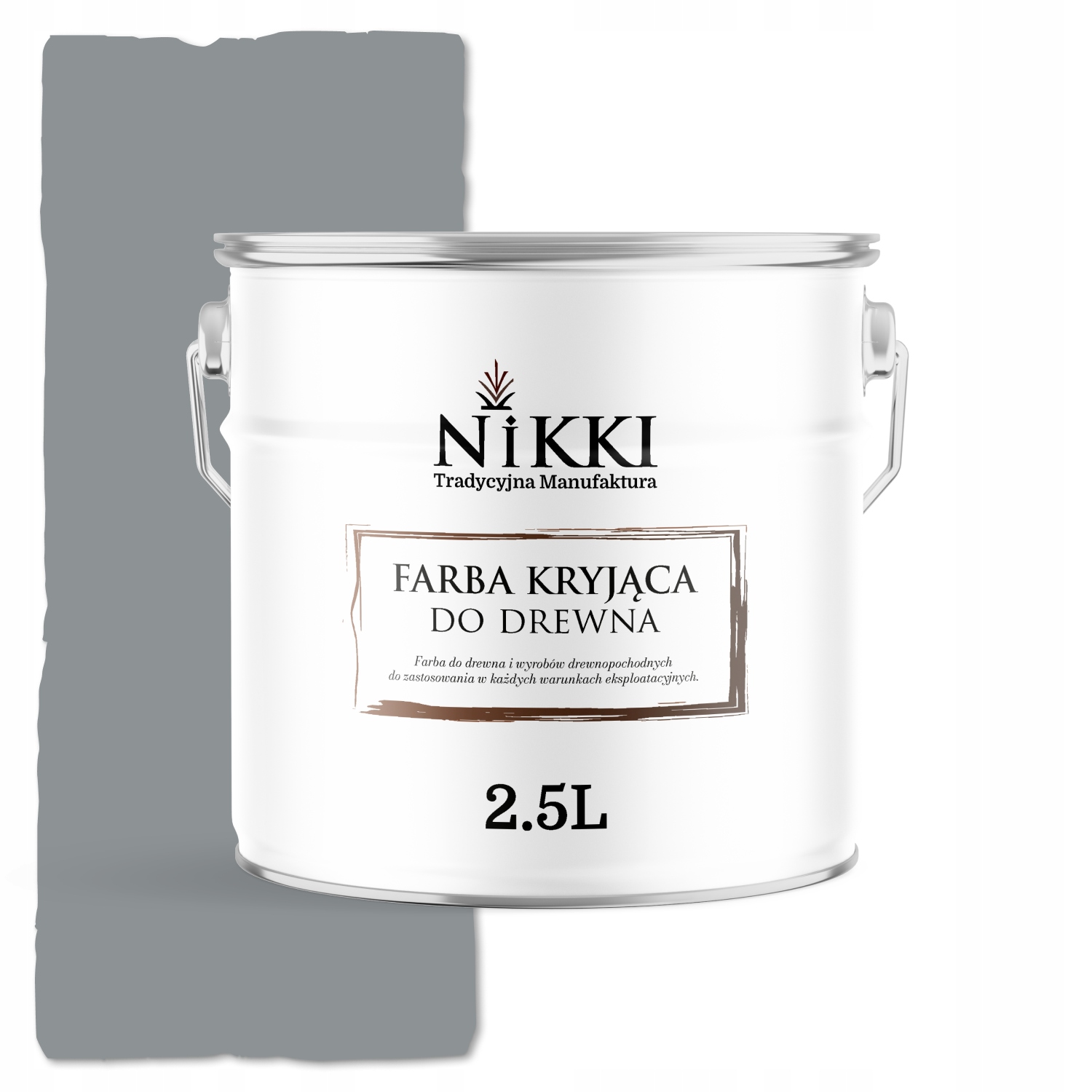 Barva Na Dřevo Kryjící Dveře Renovační Barva Šedá RAL7045 Polomatná 2,5L Uv