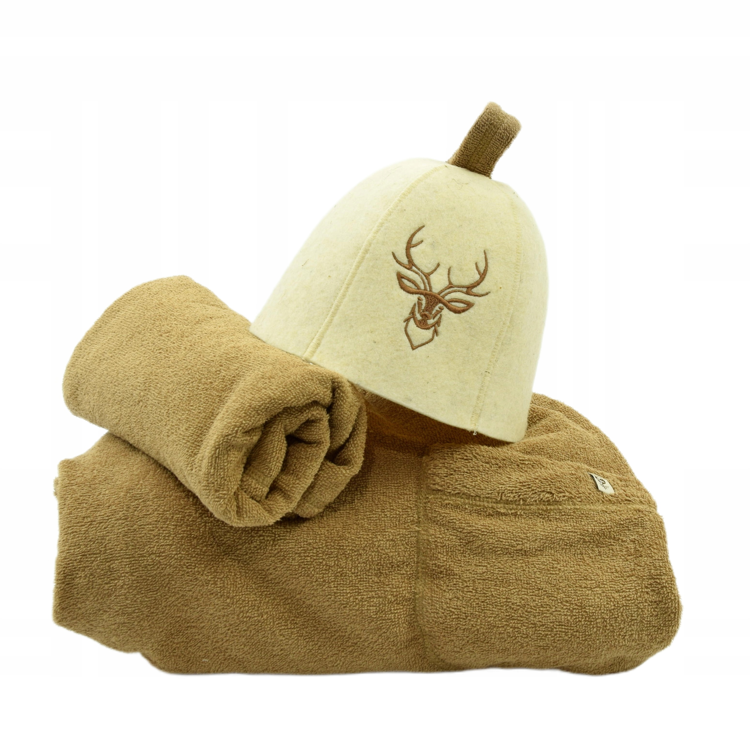 Čepice Klobouk vlna Ručník do sauny Pánský set 3 cz vel M