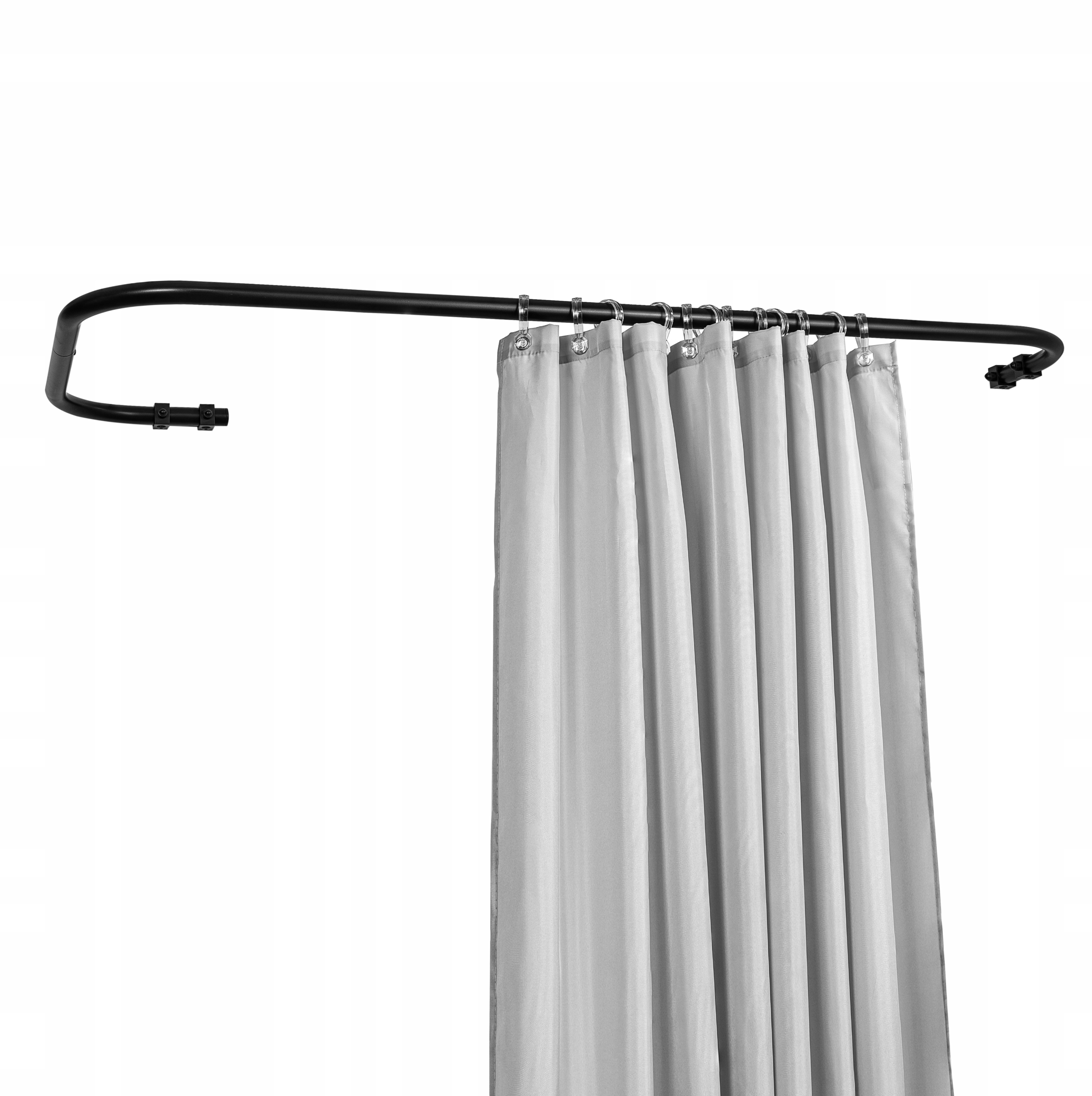 Tyč Na Sprchový Závěs Úhlová 100X100 Černá Sprchová Vanička