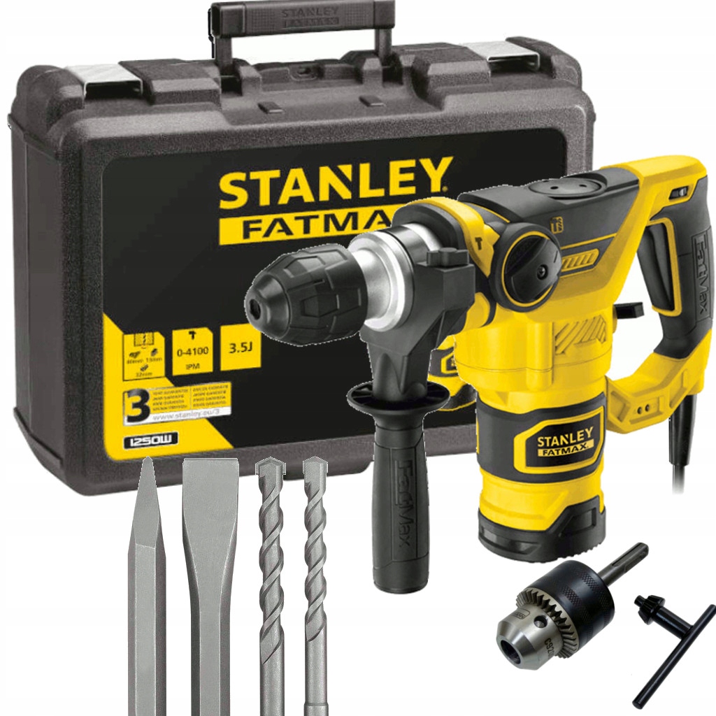 

Stanley Młotowiertarka 1250W Sds+ 3,5J FME1250K