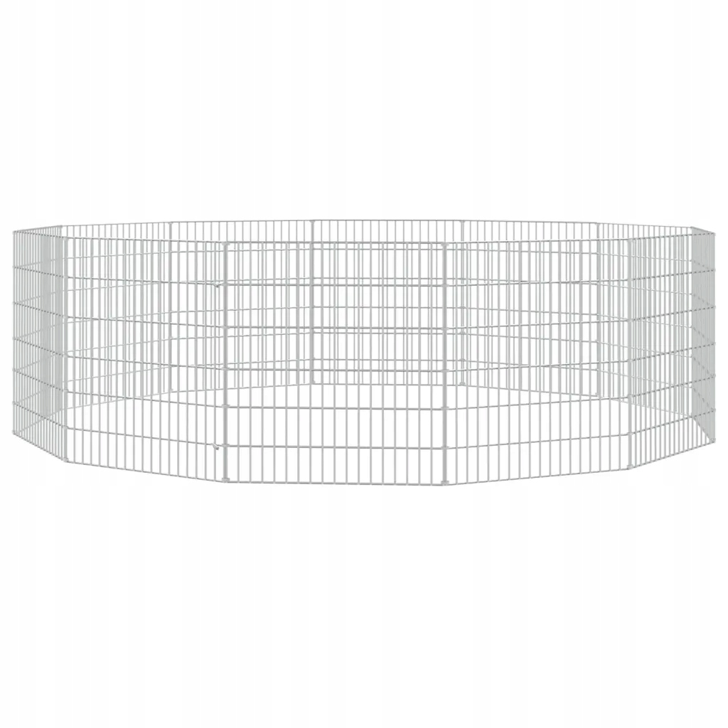 Kotec pro králíky z galvanizovaného železa, 54 x 60 cm, stříbrná
