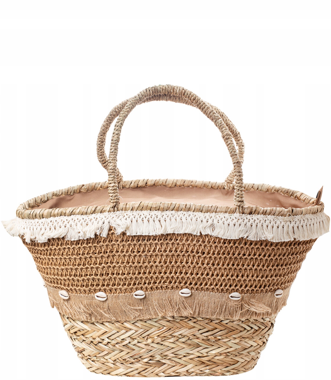 Krásný letní košík v boho stylu Taška je velmi prostorná a pohodlná