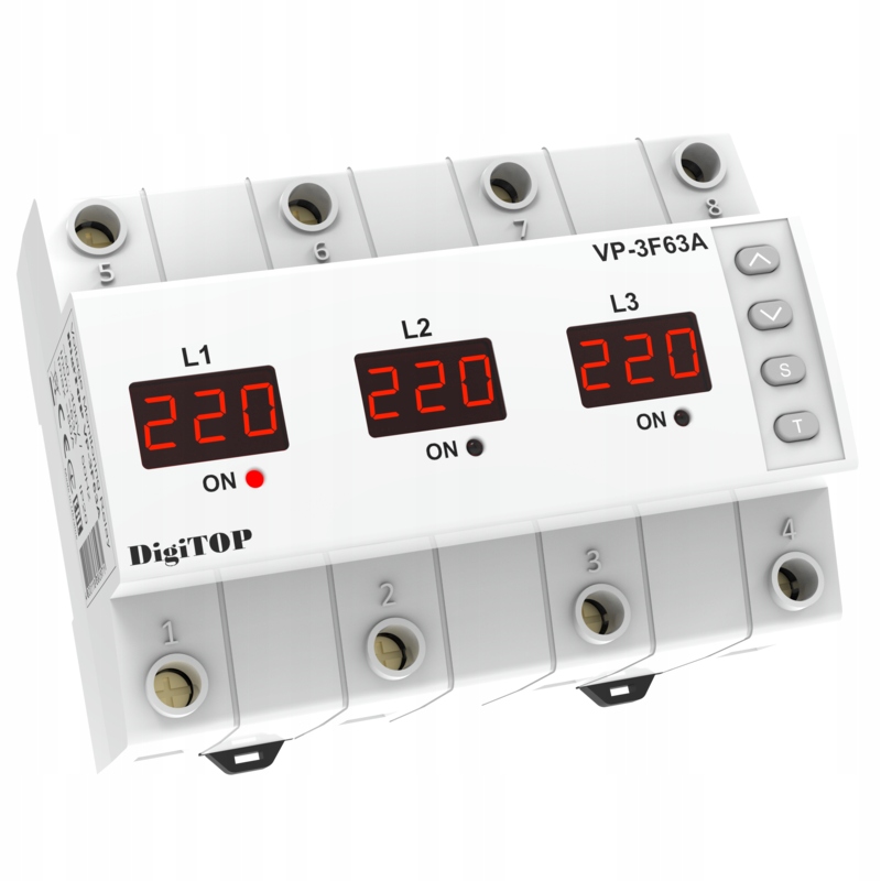 Třífázový Napěťový Relé DigiTOP VP-3F63A