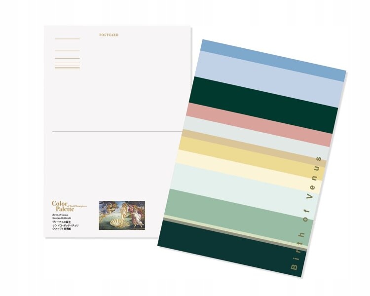 Color Palette Postcard Book of World Masterpieces Okładka miękka