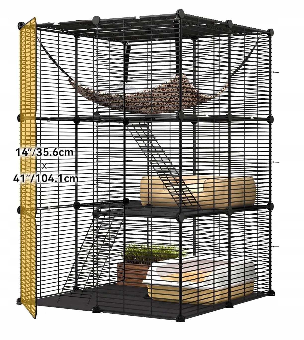 Metalowa Klatka Domowa Dla Zwierząt Yitahome Z Hamakiem