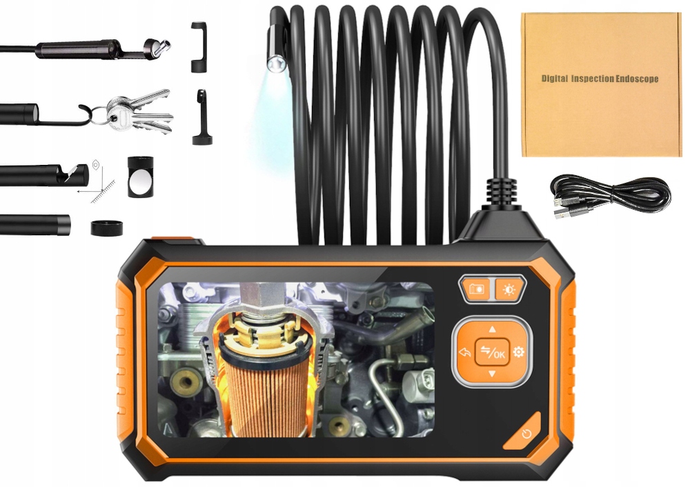 KAMERKA INSPEKCYJNA ENDOSKOP 3M 6LED FULL HD 64GB