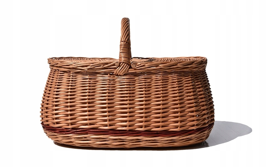 Kosz na piknik WIKLINOWY kosz piknikowy NA ZAKUPY Wysokość produktu 26 cm