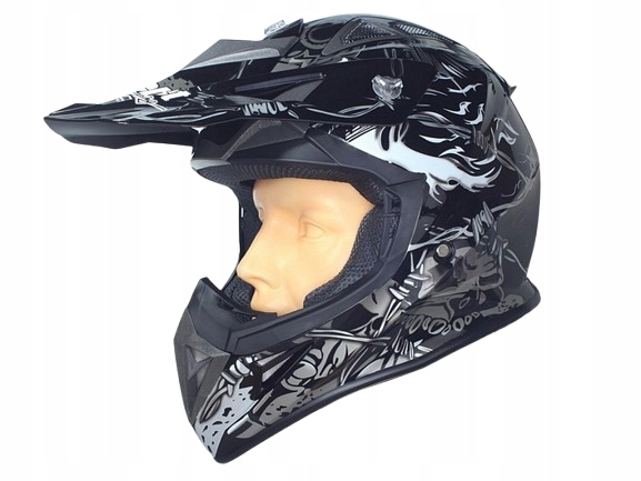 KASK MOTOCYKLOWY CROSS ENDURO QUAD ATV SAFEBET HF-116 Q84 BLACK M