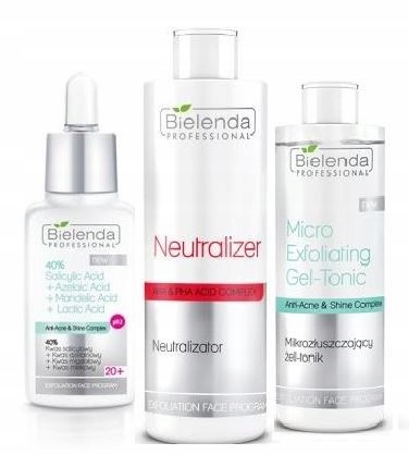 BIELENDA KWAS SALICYLOWY 40%+NEUTRALIZATOR+TONIK