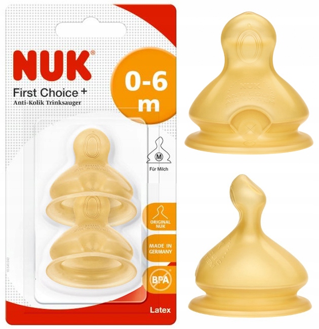 

Nuk First Choice+ lateksowy Smoczek do Butelki 1M