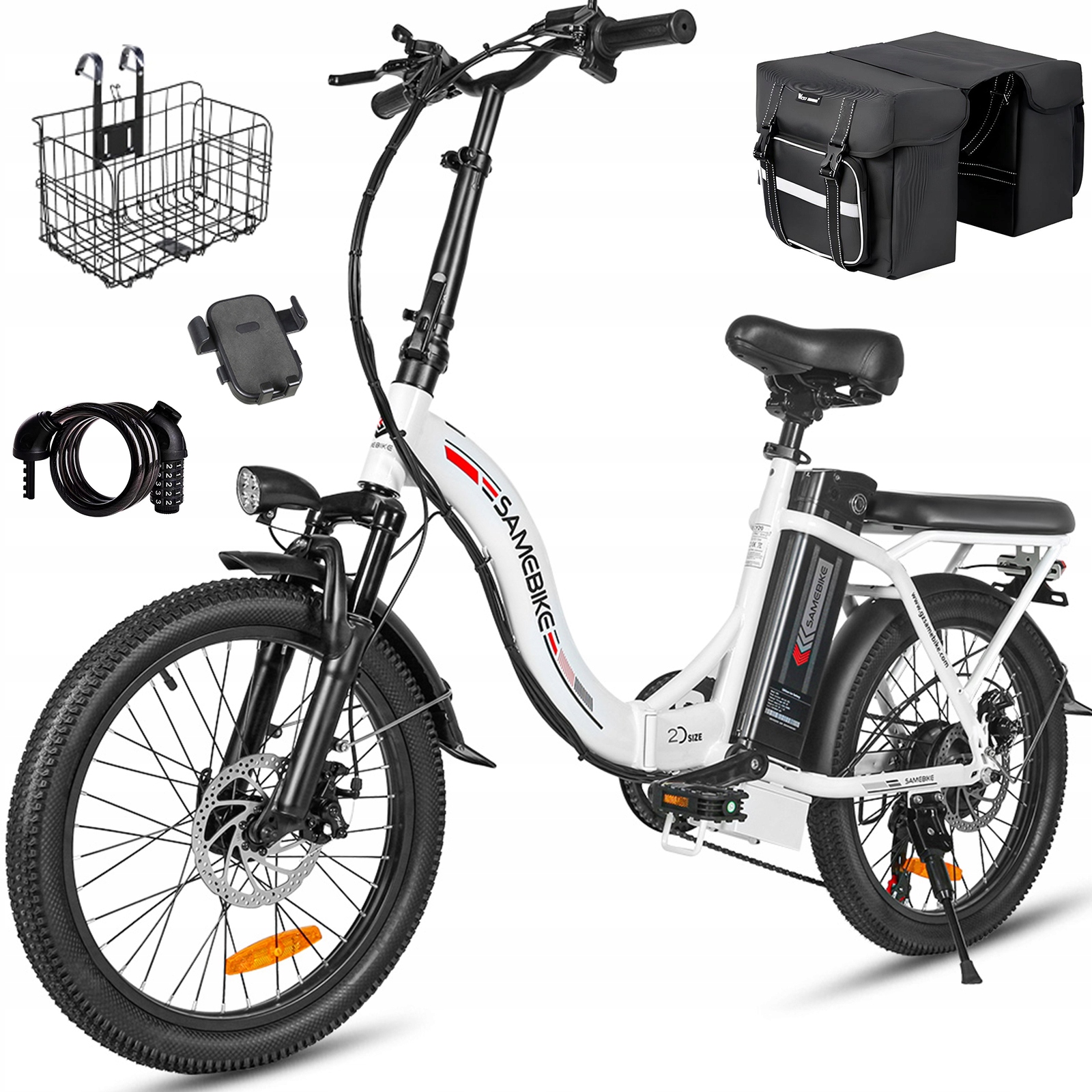 Skládací městské elektrokolo Samebike CY20 560W 36V 12AH 32KM/H 20" Dárek