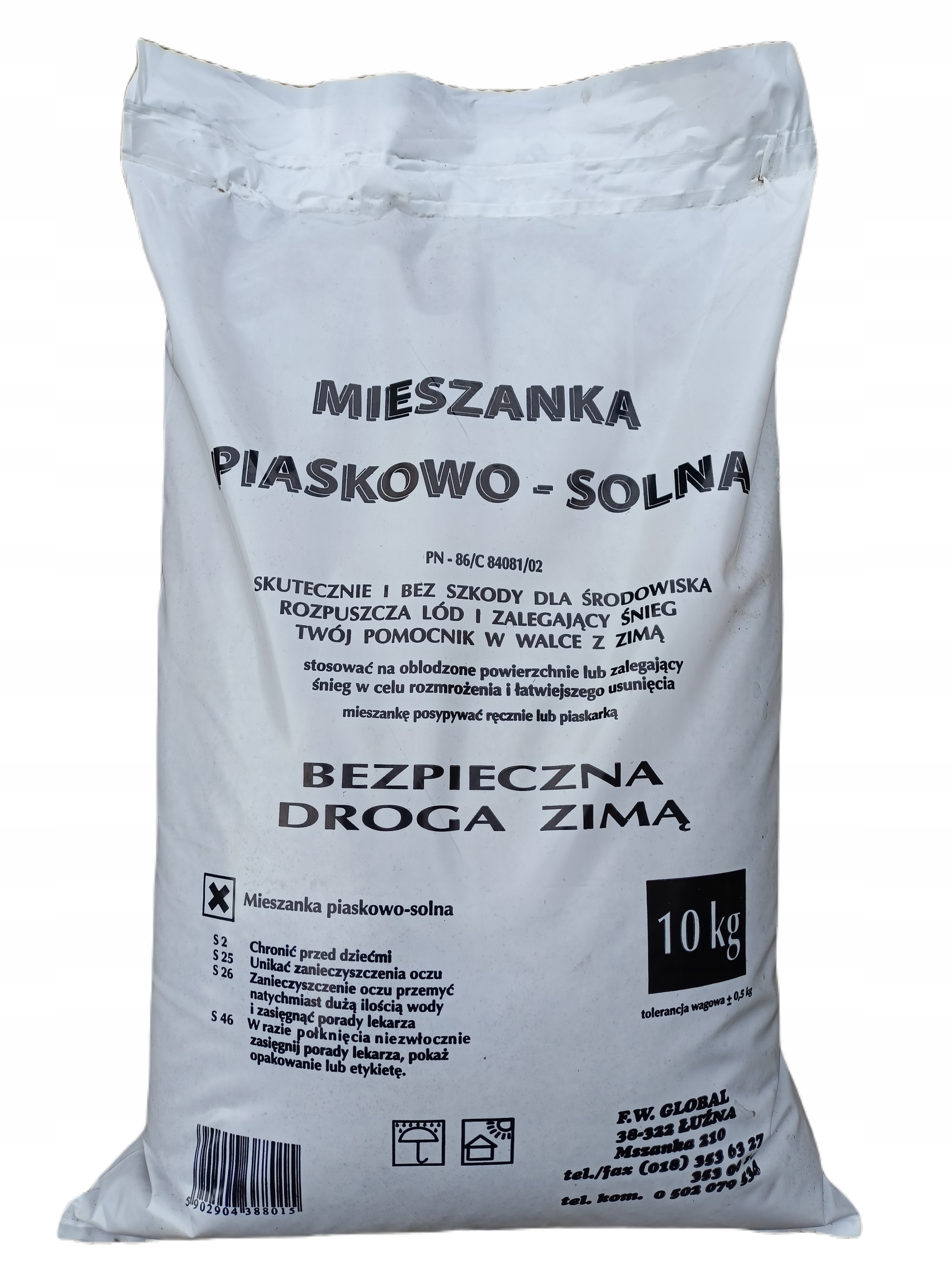 

mieszanka drogowa sól z piaskiem 20 kg sol piasek