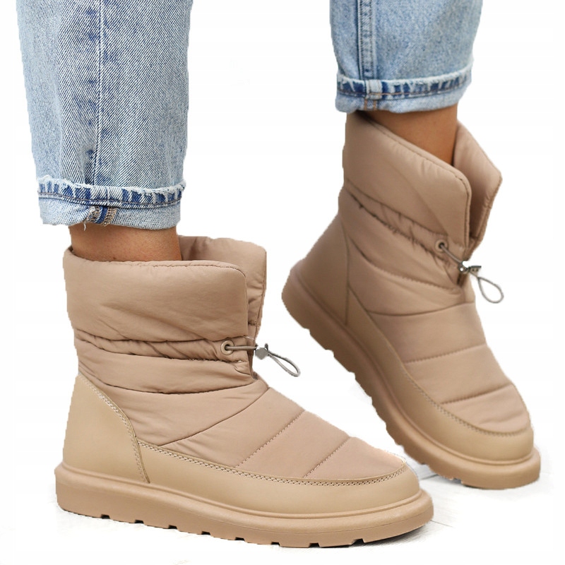 

Khaki botki damskie śniegowce ocieplane CU216 r.36