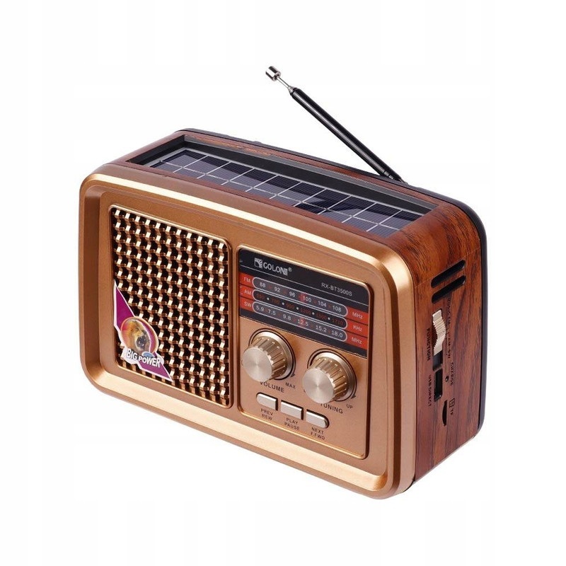 Radio Przenośne Retro Głośnik Fm Bluetooth Mp3 Usb - Inny