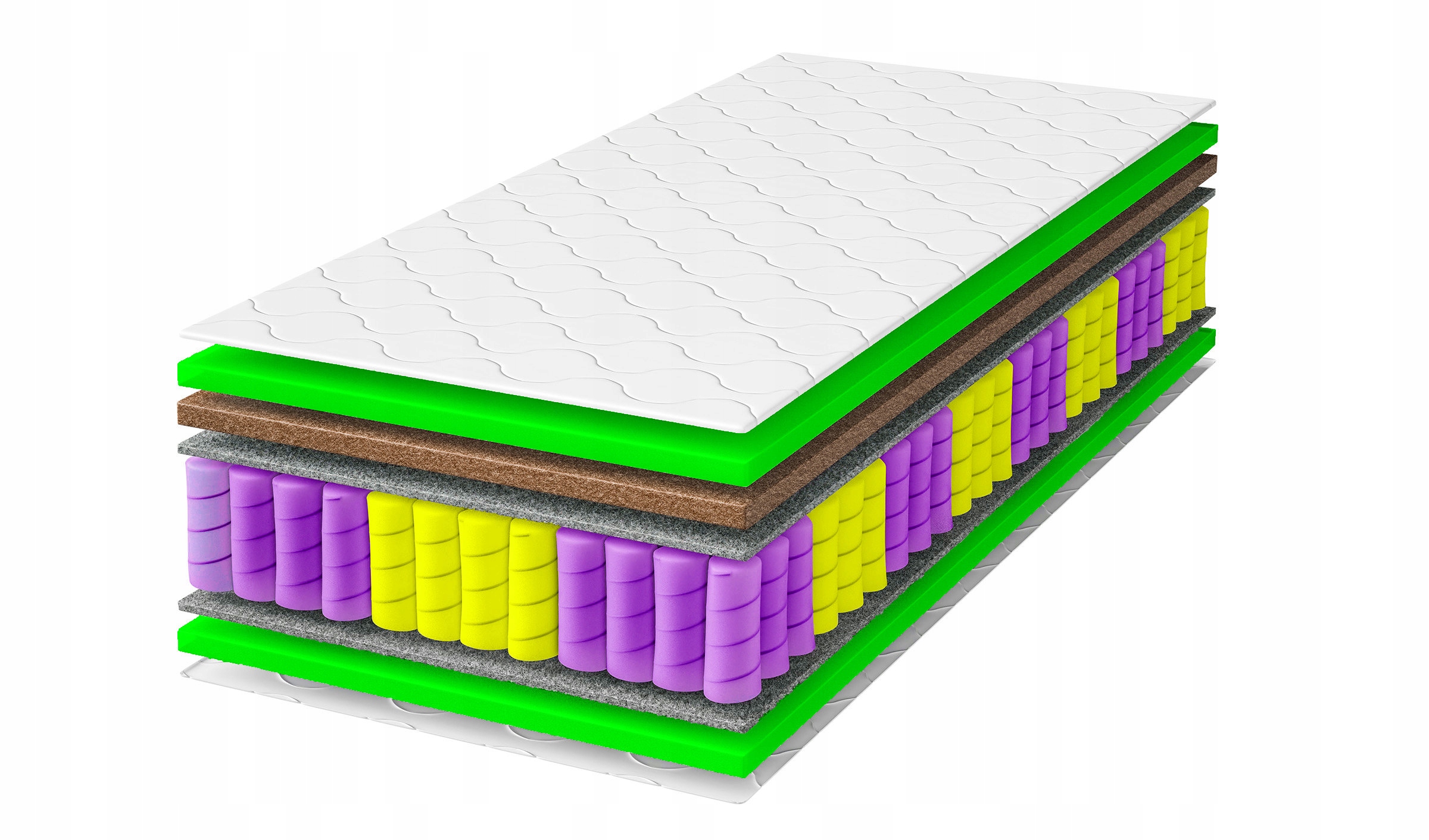 Materac kieszeniowy 180x200 Prestige Kokos 26 cm z pokrowcem H4/H5