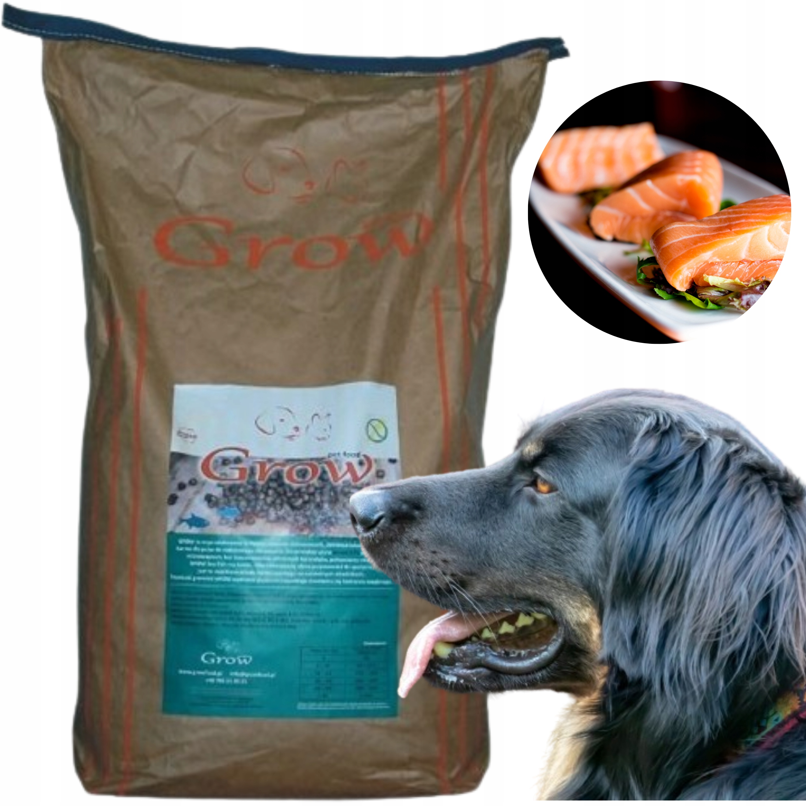 Grow Ryba Mořská Dospělý L Bezlepková Suché Krmivo pro psy Adult Dog 14 kg