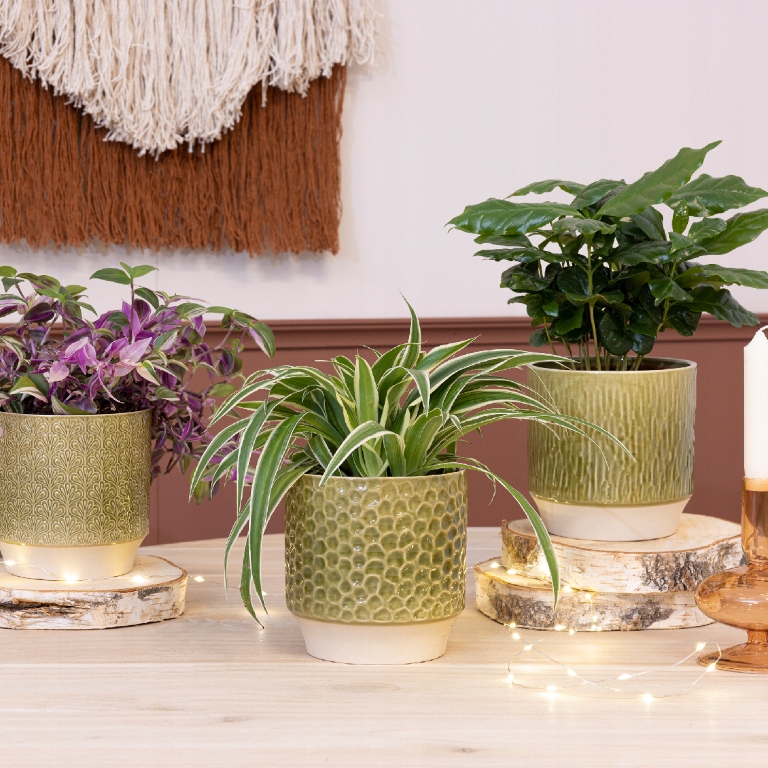 OSŁONKA CERAMICZNA ZIELONA STYLOWA 13X13CM WYTRZYMAŁA Stan opakowania oryginalne