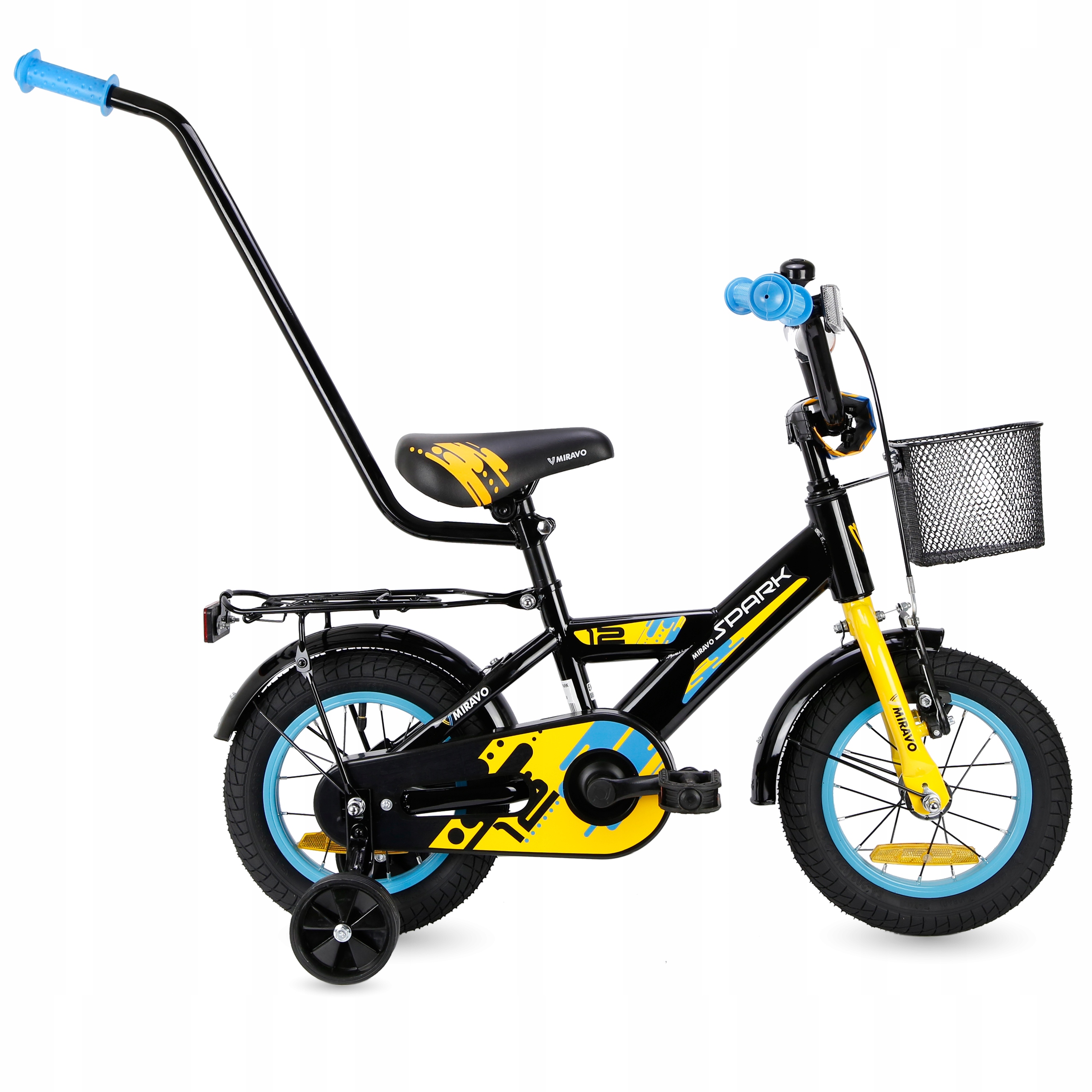 Rowerek Dziecięcy 12 Cali Miravo Rower Dla Chłopca Koszyk Prowadnik
