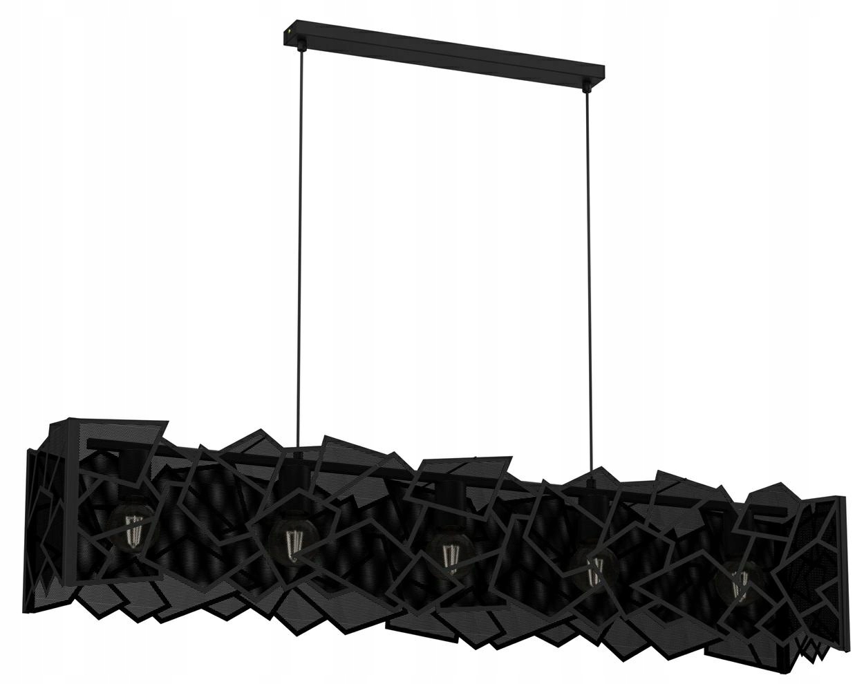 Závesná lampa Camo Čierna kovová závesná lampa Industriálna závesná lampa pre novo