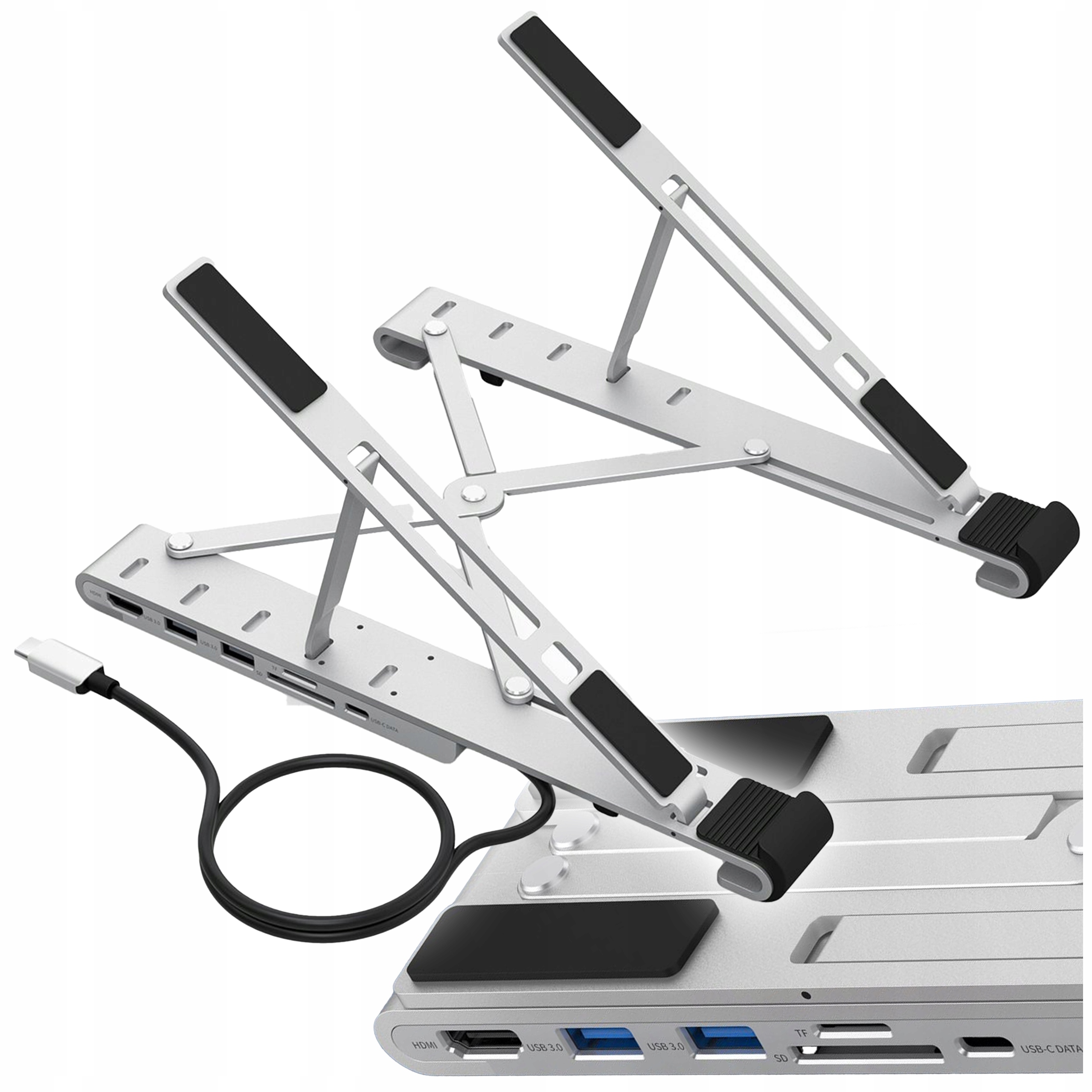 Hub 7V1 Podstavec Pod Notebook Hdmi Usb-c Čtečka Karet Sd Tf Choetech