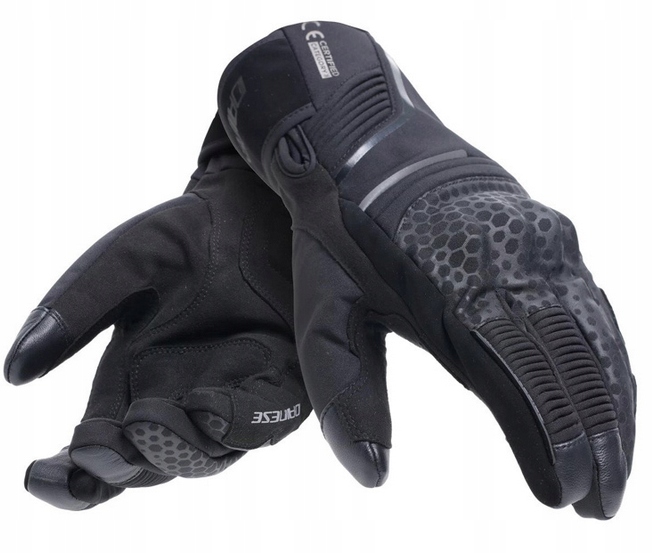 DAINESE TEMPEST 2 SHORT Rękawice Motocyklowe Czarne Wodoodporne r. S