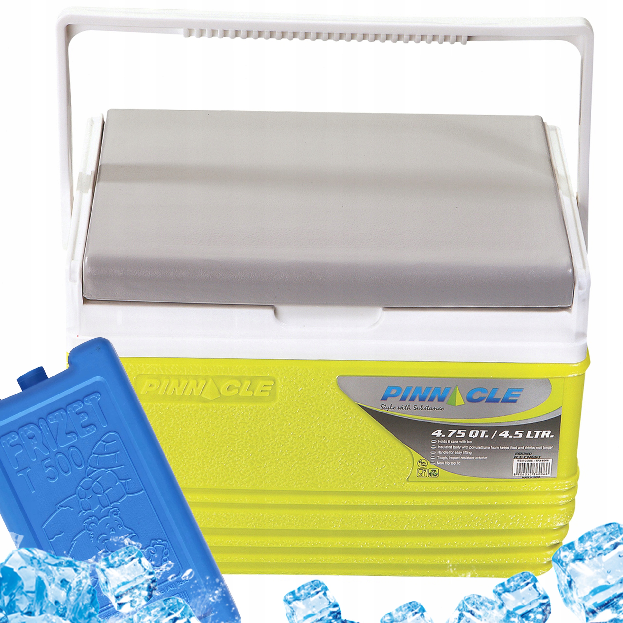 Chladnička piknik pláž Pinnacle Tpx 6006 4,5L zelená náplň 500 ml Set