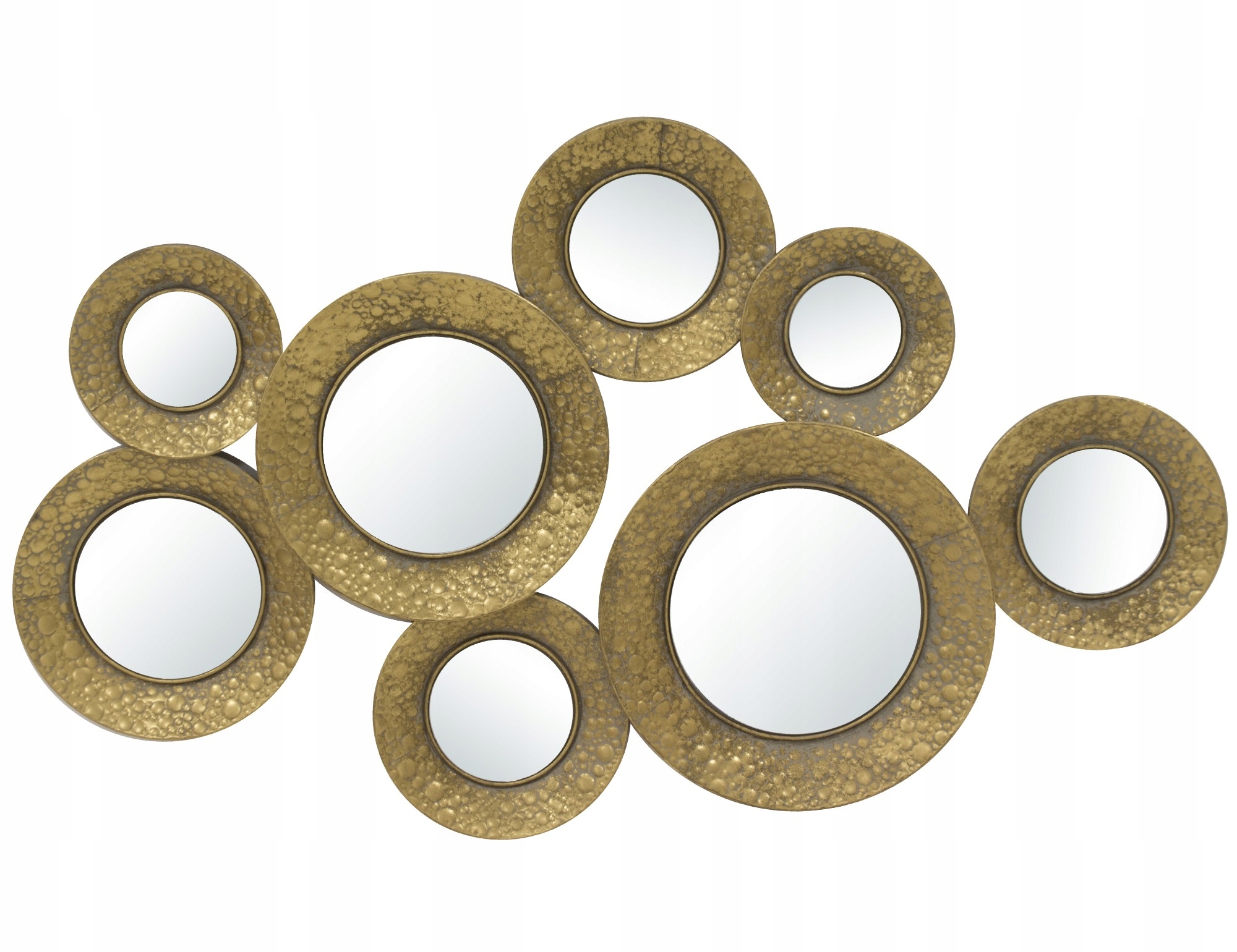 Štýlové zrkadlo v zlatom kovovom ráme dekorácia