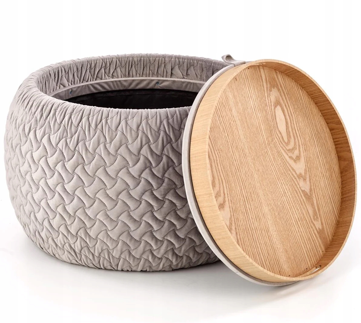 

Okrągła Pufa ze Schowkiem Taca Stolik Kawowy Bono