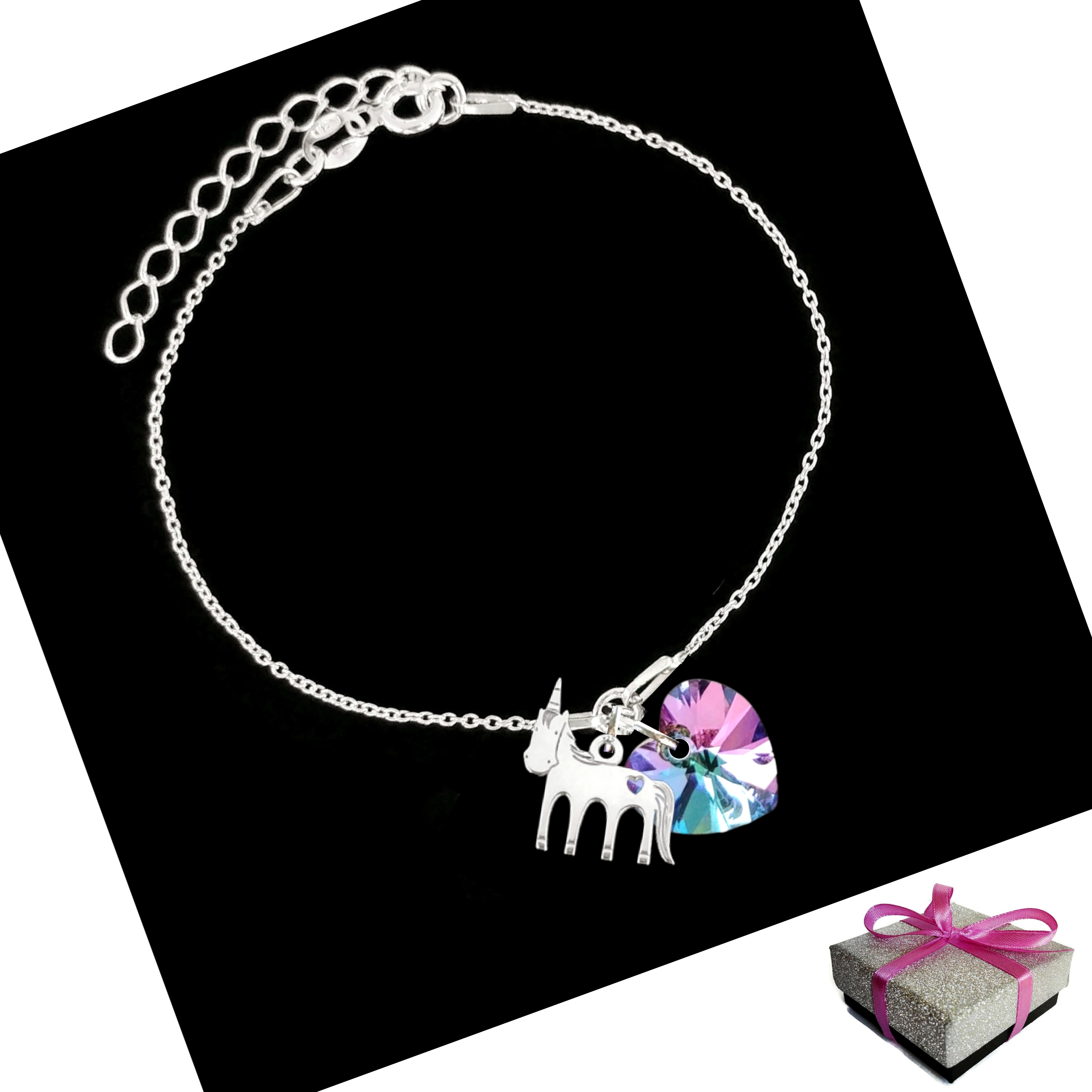 

Bransoletka dla Dziewczynki Jednorożec Koń Srebro