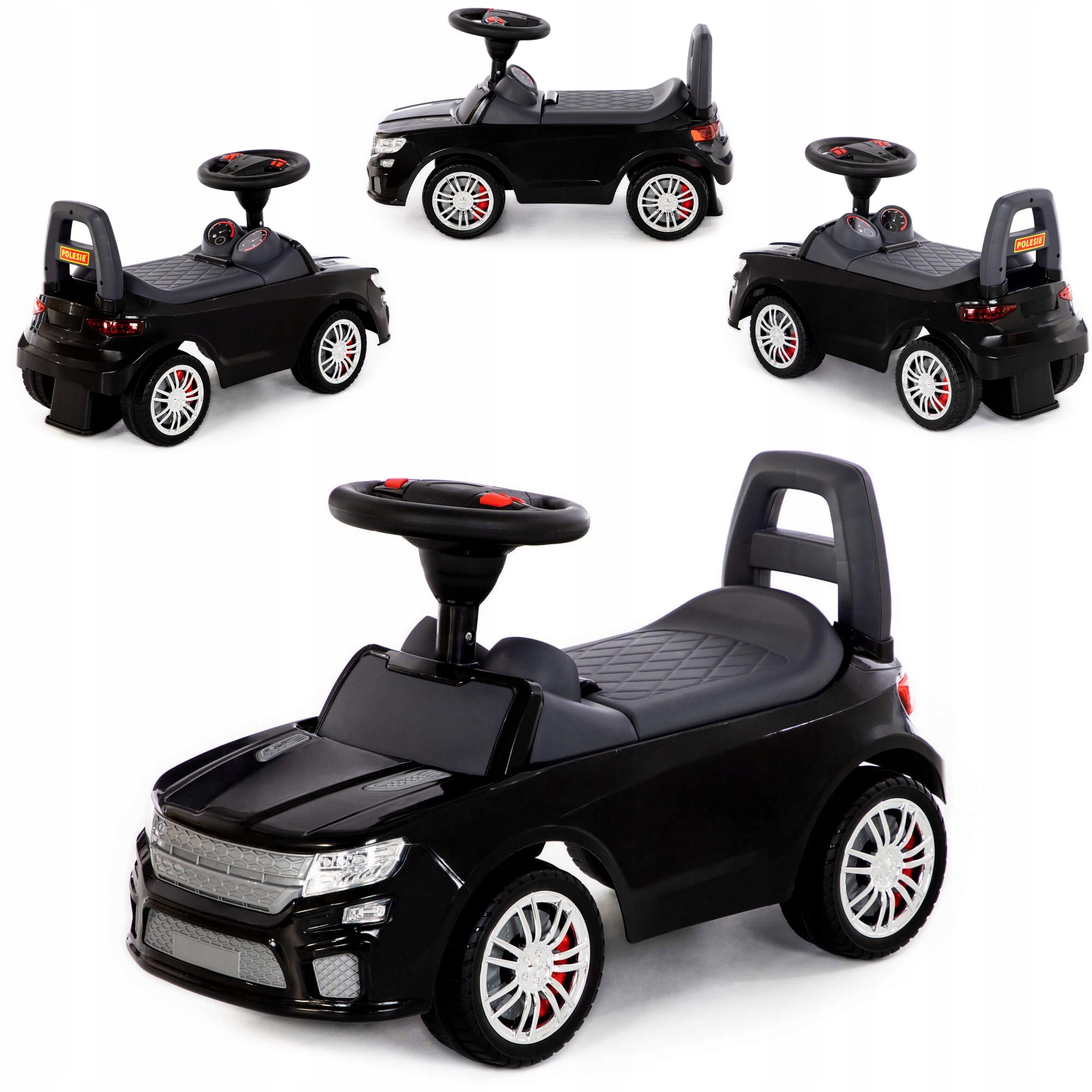 Wader Jeździk SuperCar6 dźwięk Pchacz Auto Black