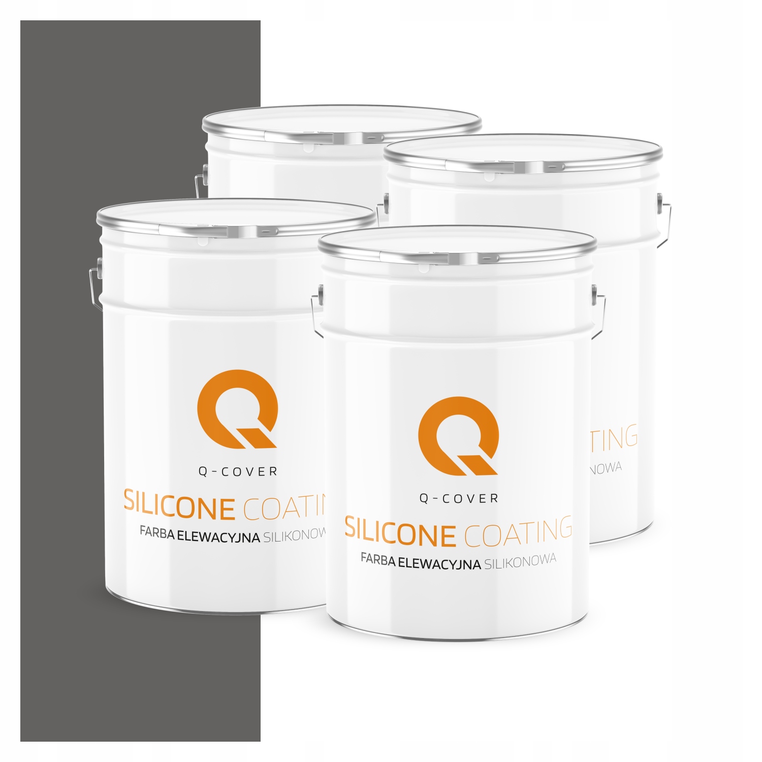 Fasádna fasádna farba 10 l silikónová Uv farba šedá tmavá