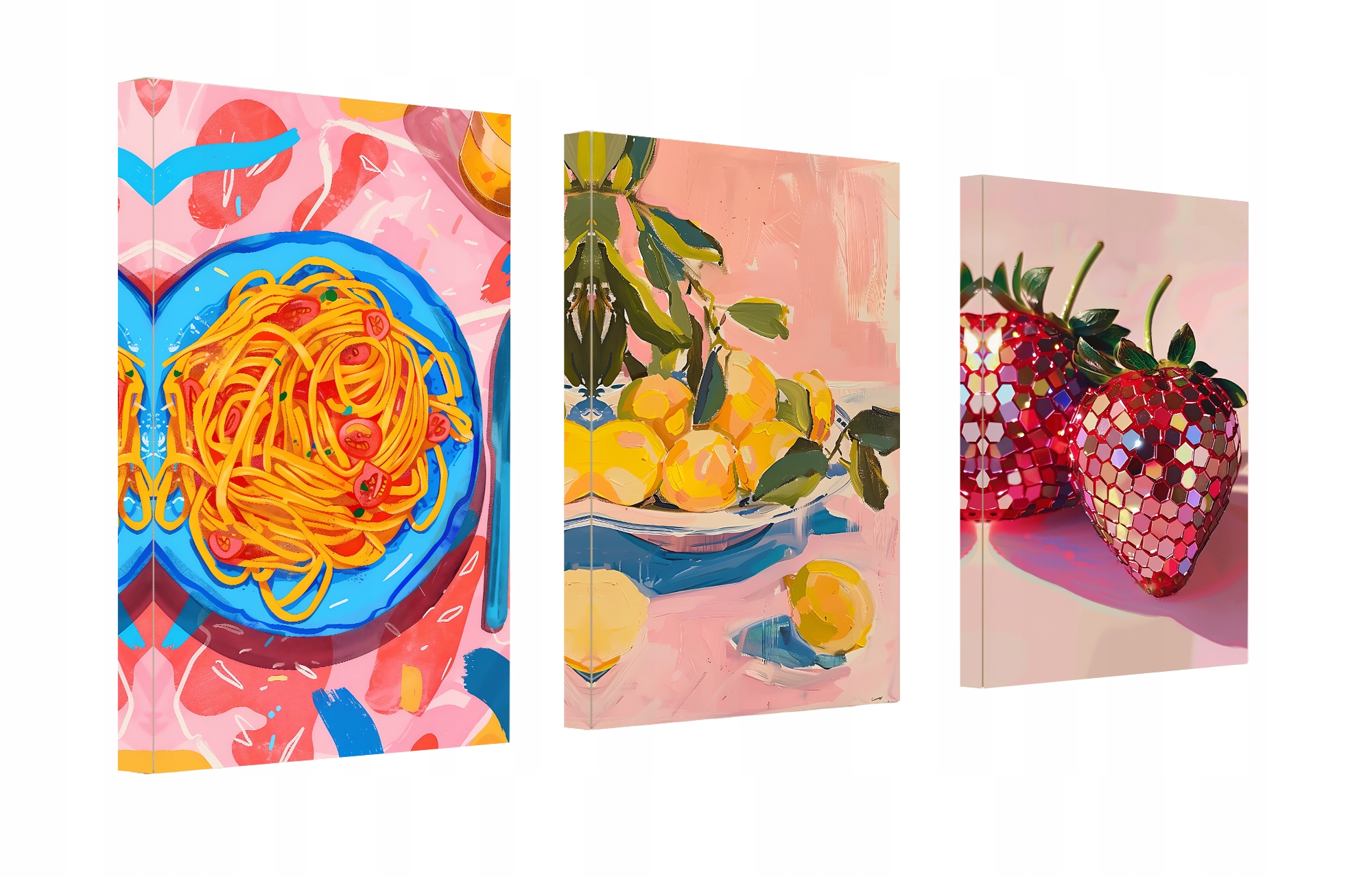 Obraz Do Obývacího Pokoje, Ložnice Na Plátně Triptych Jídlo Kuchyně 120x60