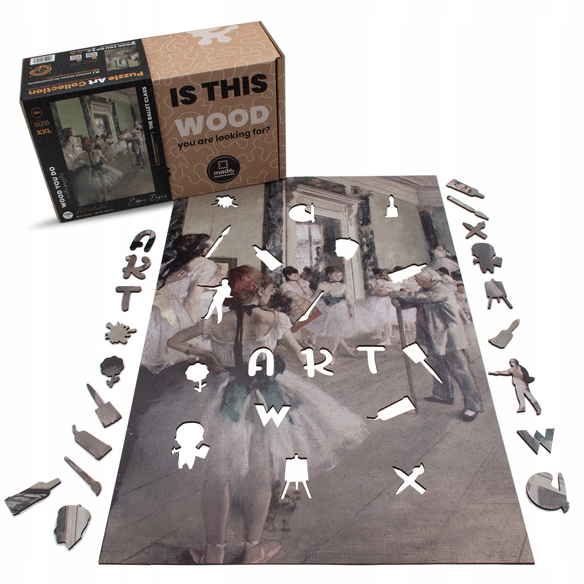 Puzzle drewniane WOOD YOU DO | LEKCJA TAŃCA Edgar Degas | 700 el| XXL