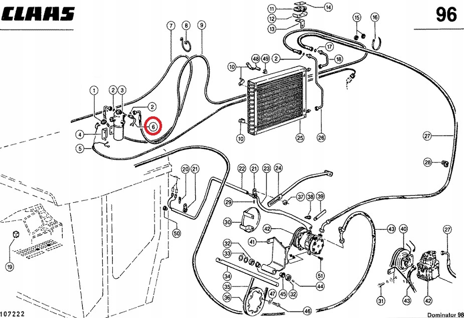 CZUJNIK WYSOKIEGO CIŚNIENIA KLIMATYZACJI CLAAS Numer katalogowy części 622856 / 622856.0 / 0006228560