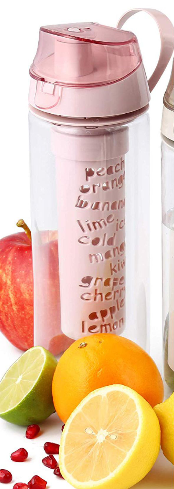 BIDON BUTELKA Z WKŁADEM NA OWOCE, LÓD, Design Pojemność 650 ml