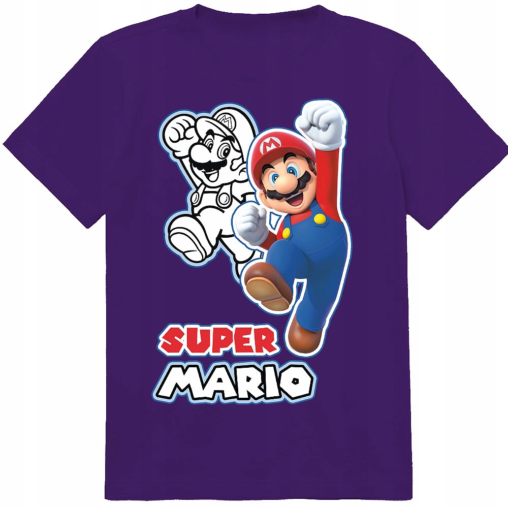 ZESTAW 3W1 KOSZULKA DLA DZIECI TATUAŻE NAKLEJKI SUPER MARIO BROS 164 JAKOŚĆ Rozmiar XL