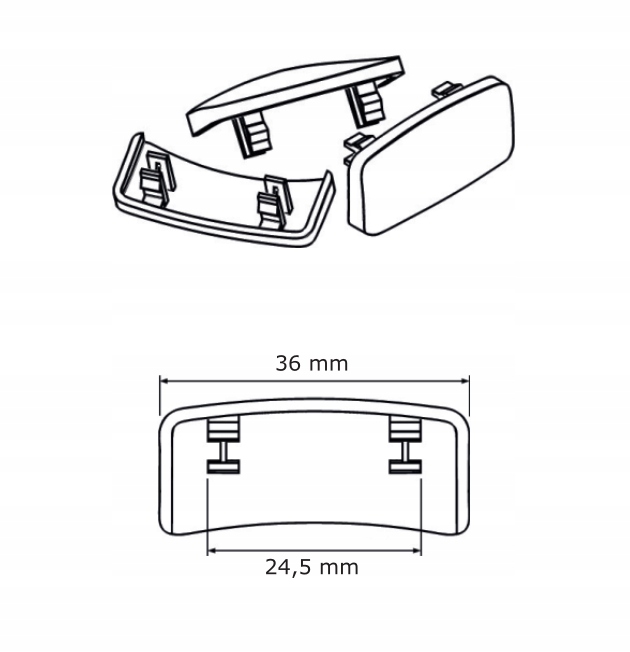 ZAŚLEPKI ODWODNIENIA OKIEN 20SZT. ZŁOTY DĄB RING Rodzaj osłonka