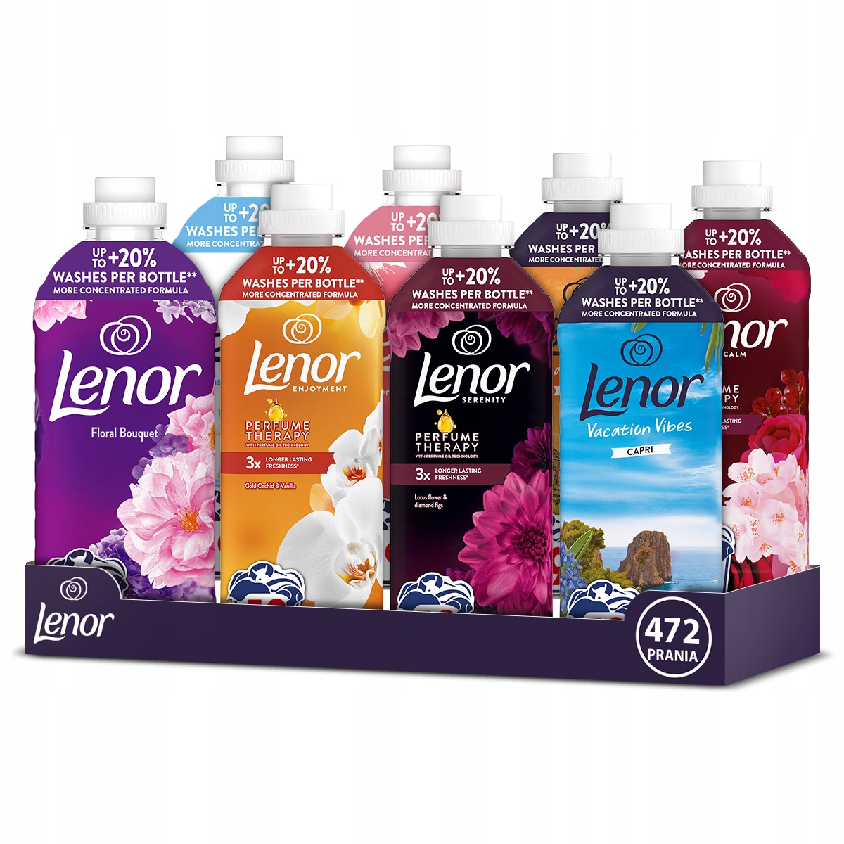 Lenor płyn do płukania tkanin 8x59 prań Mix