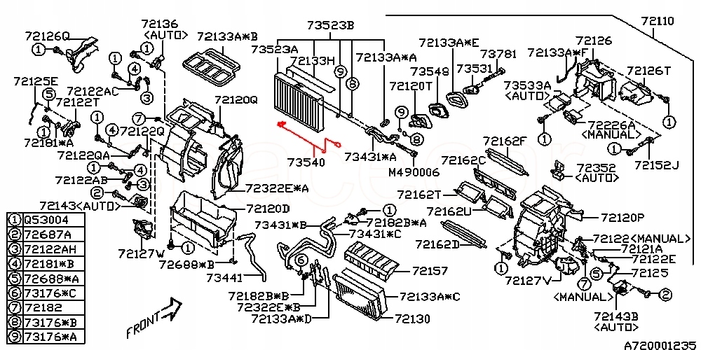 CZUJNIK TEMPERATURY PAROWNIKA CZYNNIKA KLIMATYZACJI SUBARU FORESTER IMPREZA Numer katalogowy części 73540FG011