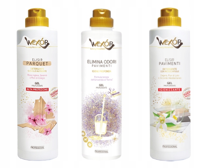 Sada Wexor Tekutý čistič podlah Odori Zagara, višňový květ 3 x 750 ml