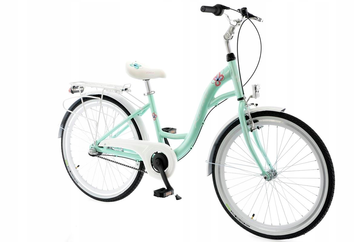 Rower 24' Kands Olivia Alu miętowa 3-bieg