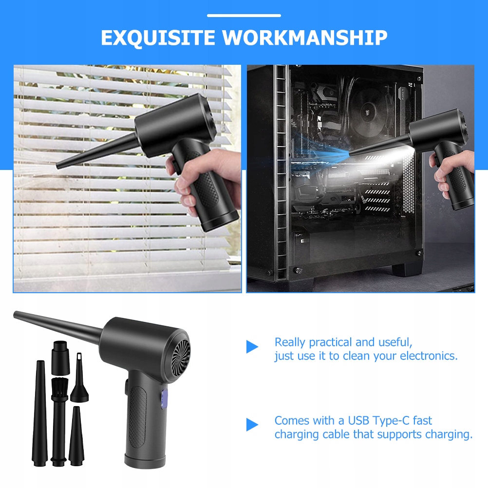 ELEKTRYCZNA DMUCHAWA SPRĘŻONE POWIETRZE KOMPRESOR Pojemność 0 ml