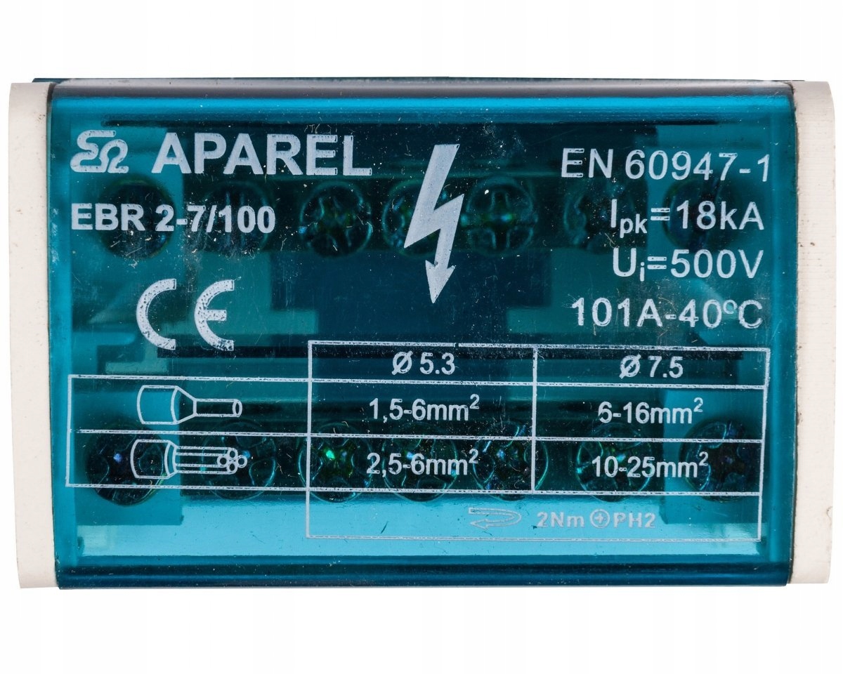 

Blok rozdzielczy 2P 100A Ebr 2-7/100