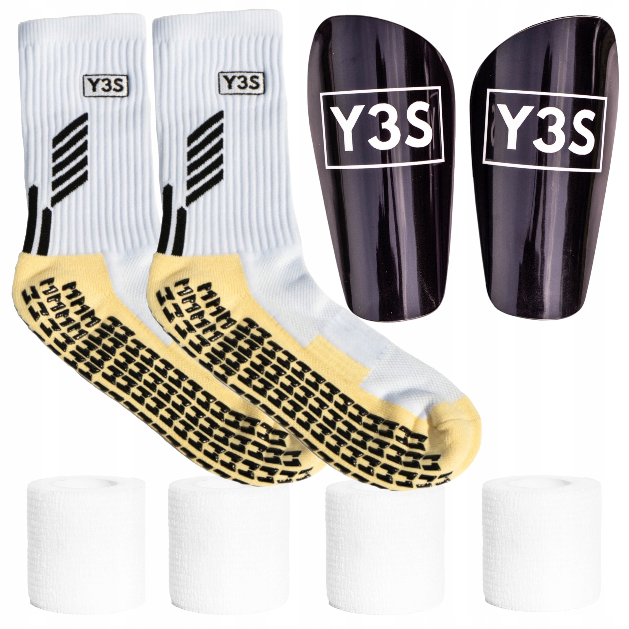 Fotbalové Chrániče černé Ponožky Protiskluzové 36-41 Tejpy 18M Y3S